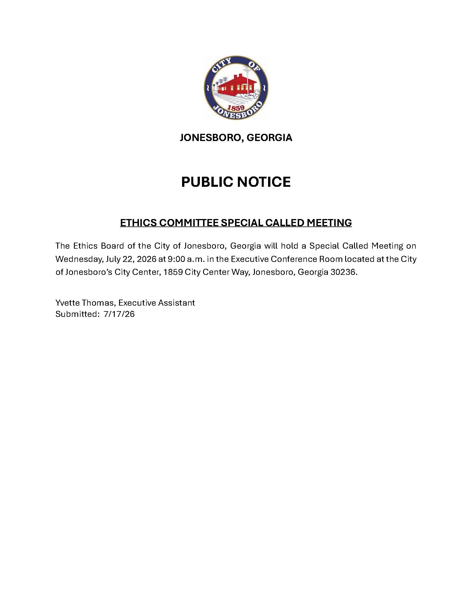 PUBLIC NOTICE 